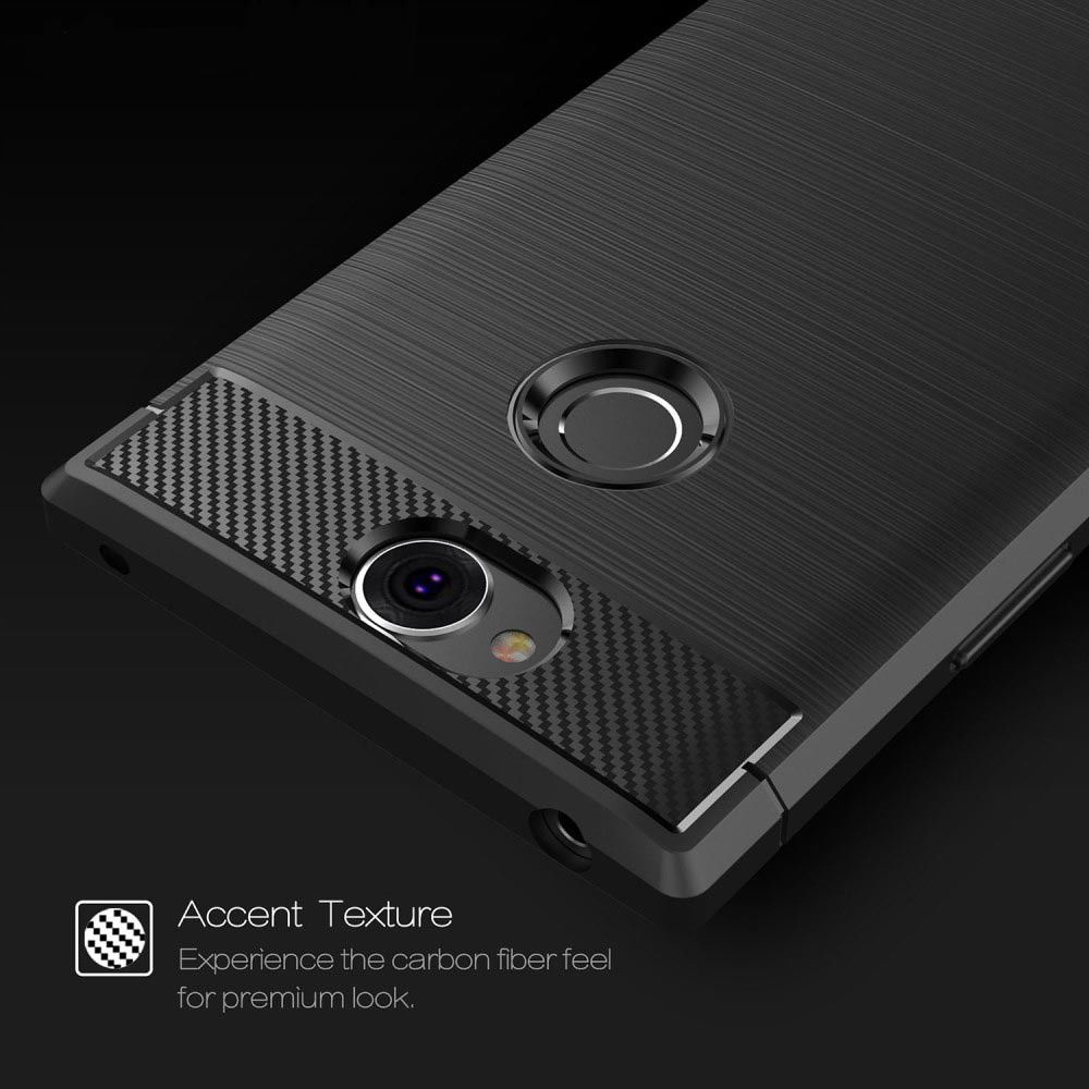 Sony Xperia XA2 Plus Geborsteld TPU Hoesje Zwart afbeelding 7