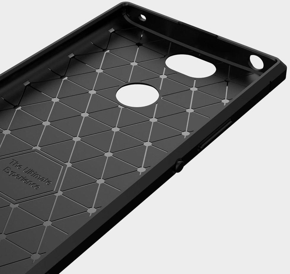 Sony Xperia XA2 Plus Geborsteld TPU Hoesje Zwart afbeelding 8