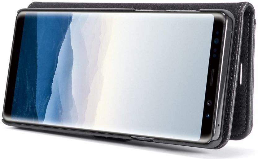 Samsung Galaxy Note 9 Echt Leren 2-in-1 Portemonnee Hoesje Zwart afbeelding 11