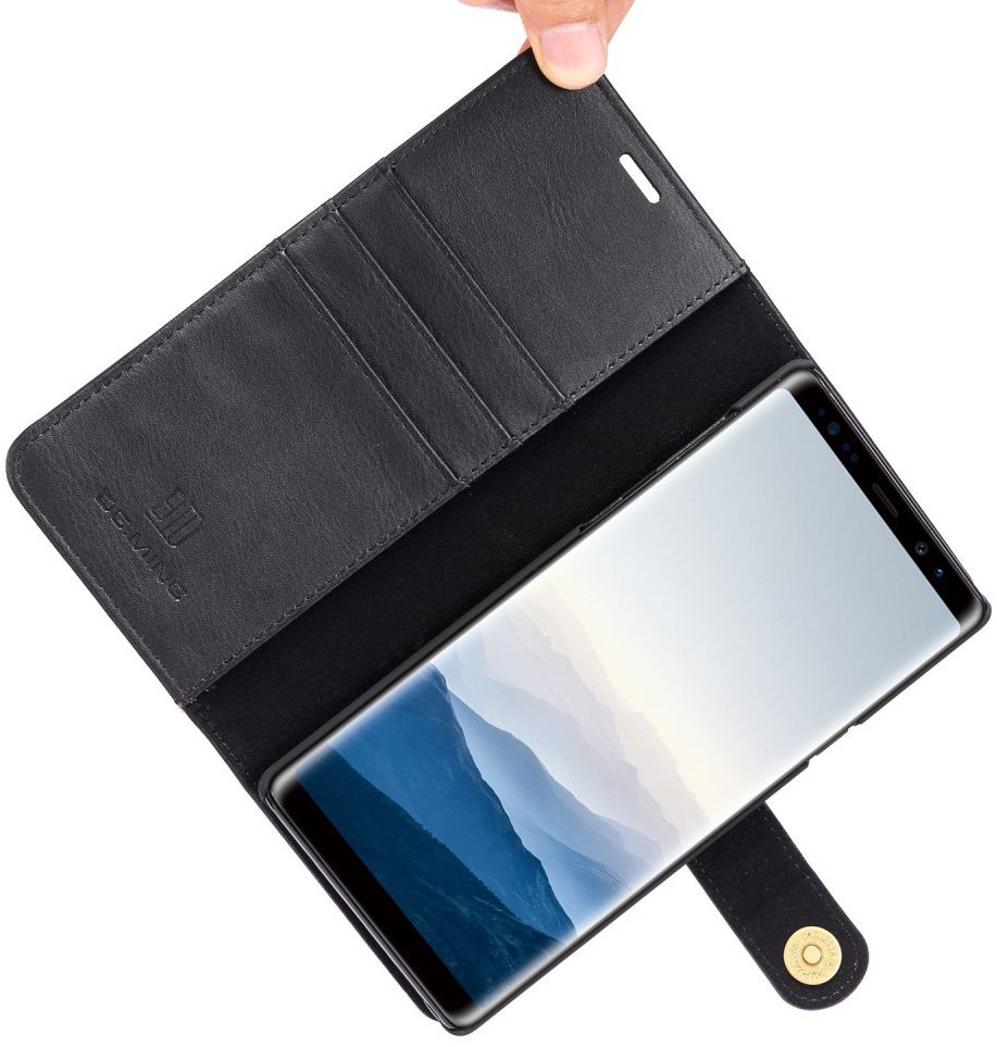 Samsung Galaxy Note 9 Echt Leren 2-in-1 Portemonnee Hoesje Zwart afbeelding 16