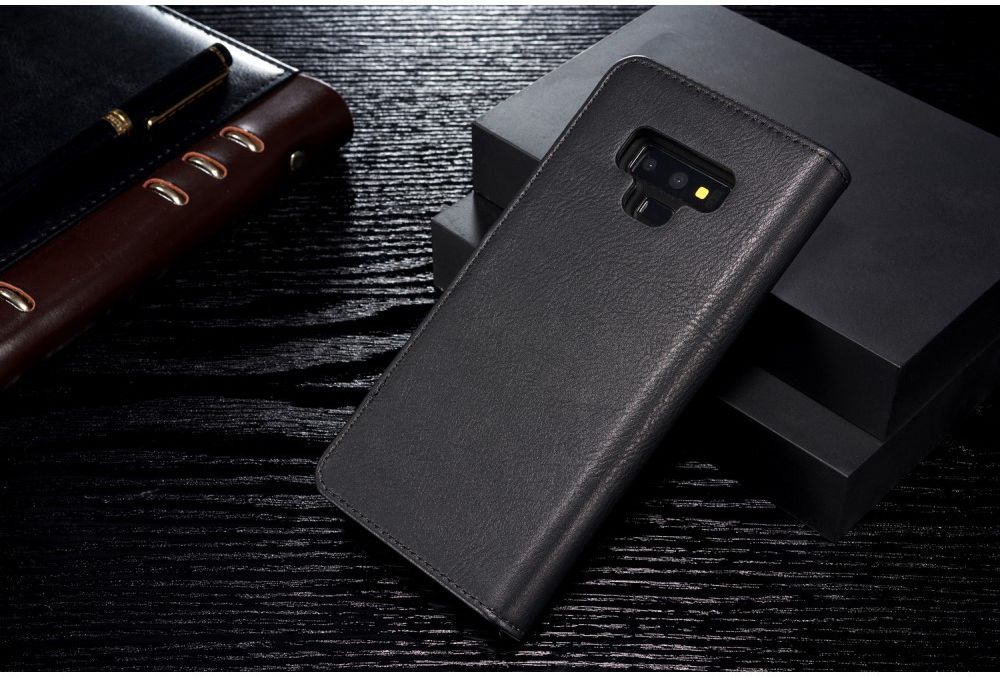 Samsung Galaxy Note 9 Echt Leren 2-in-1 Portemonnee Hoesje Zwart afbeelding 18