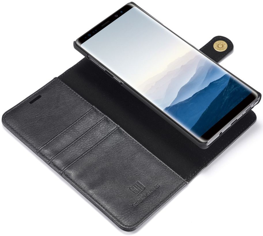 Samsung Galaxy Note 9 Echt Leren 2-in-1 Portemonnee Hoesje Zwart afbeelding 2