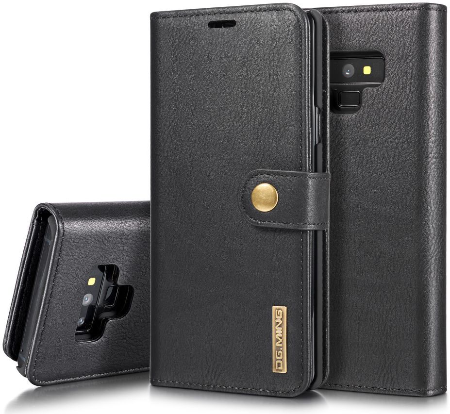 Samsung Galaxy Note 9 Echt Leren 2-in-1 Portemonnee Hoesje Zwart afbeelding 3