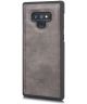 Samsung Galaxy Note 9 Echt Leren 2-in-1 Portemonnee Hoesje Grijs
