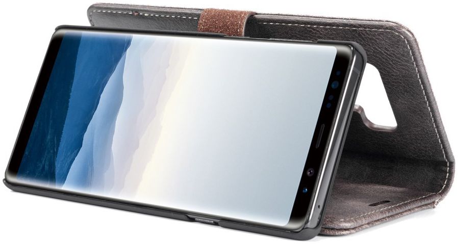 Samsung Galaxy Note 9 Echt Leren 2-in-1 Portemonnee Hoesje Grijs afbeelding 12