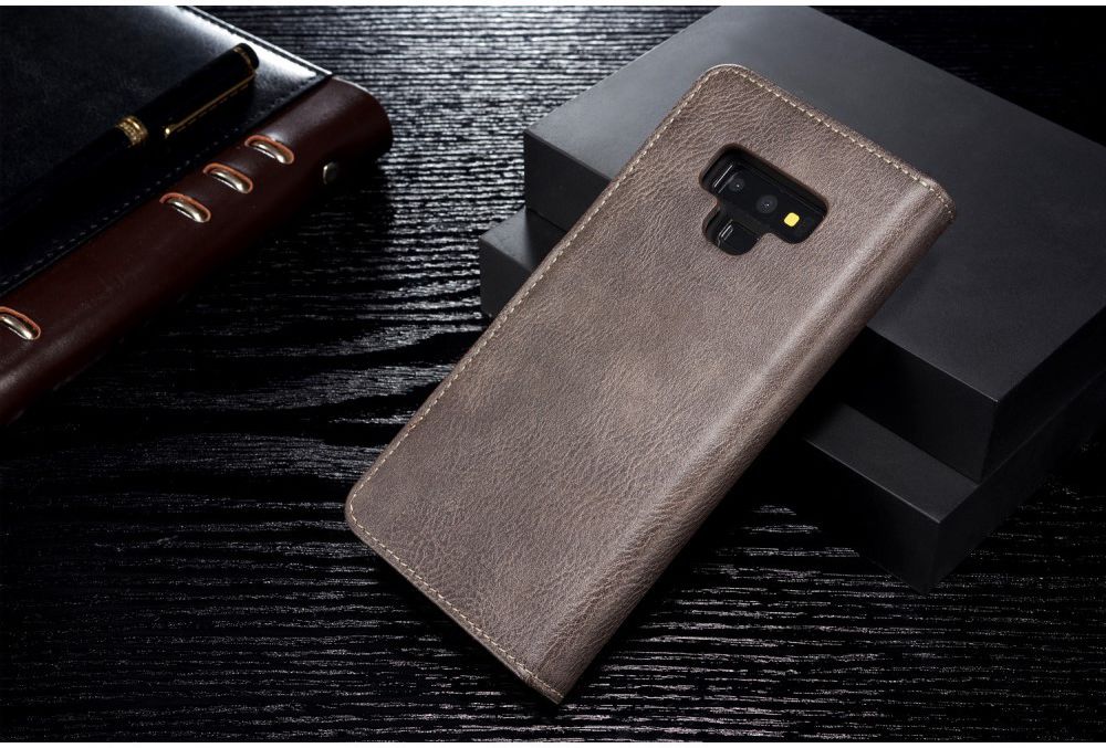 Samsung Galaxy Note 9 Echt Leren 2-in-1 Portemonnee Hoesje Grijs afbeelding 18