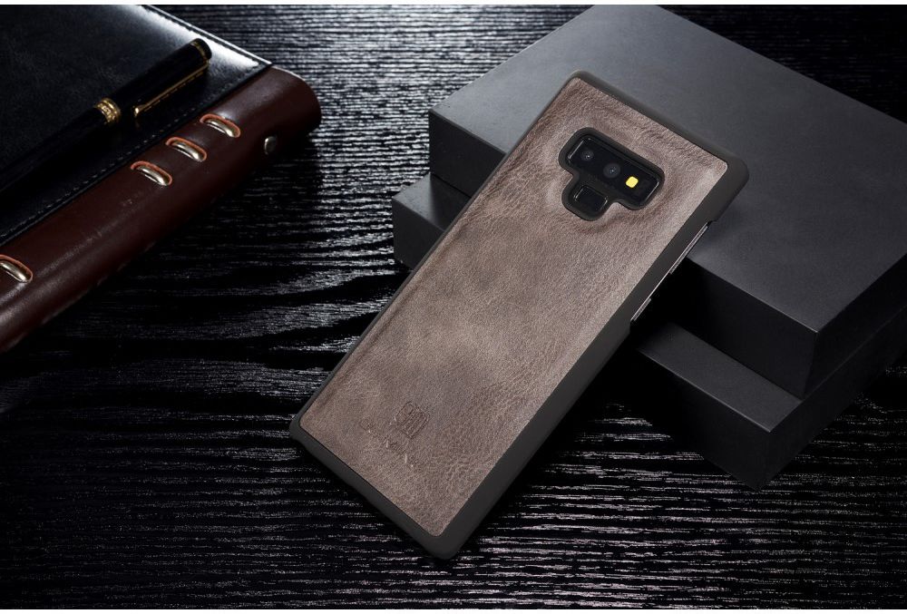Samsung Galaxy Note 9 Echt Leren 2-in-1 Portemonnee Hoesje Grijs afbeelding 19