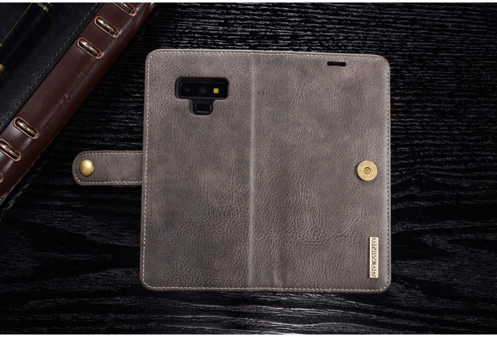 Samsung Galaxy Note 9 Echt Leren 2-in-1 Portemonnee Hoesje Grijs afbeelding 25