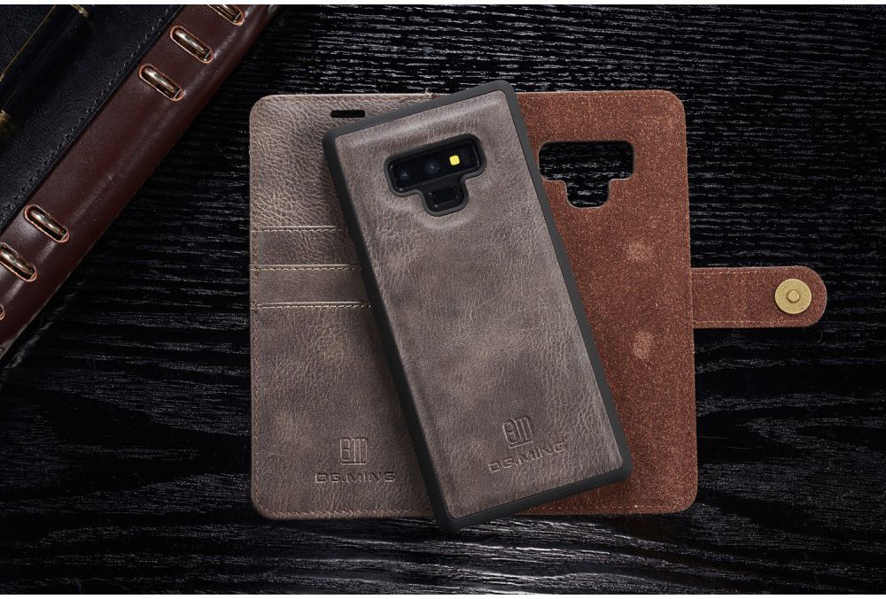Samsung Galaxy Note 9 Echt Leren 2-in-1 Portemonnee Hoesje Grijs afbeelding 26