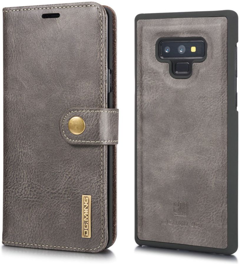 Samsung Galaxy Note 9 Echt Leren 2-in-1 Portemonnee Hoesje Grijs afbeelding 6