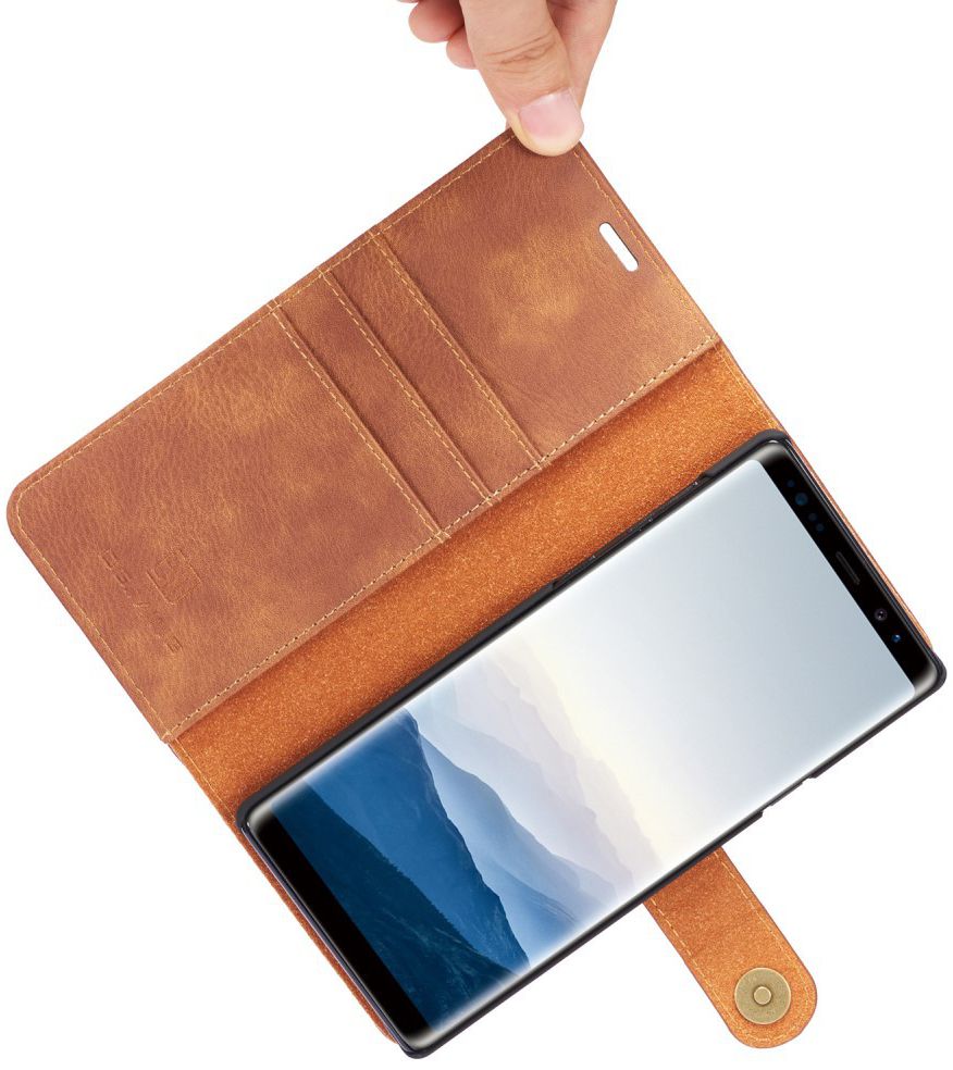 Samsung Galaxy Note 9 Echt Leren 2-in-1 Portemonnee Hoesje Bruin afbeelding 16
