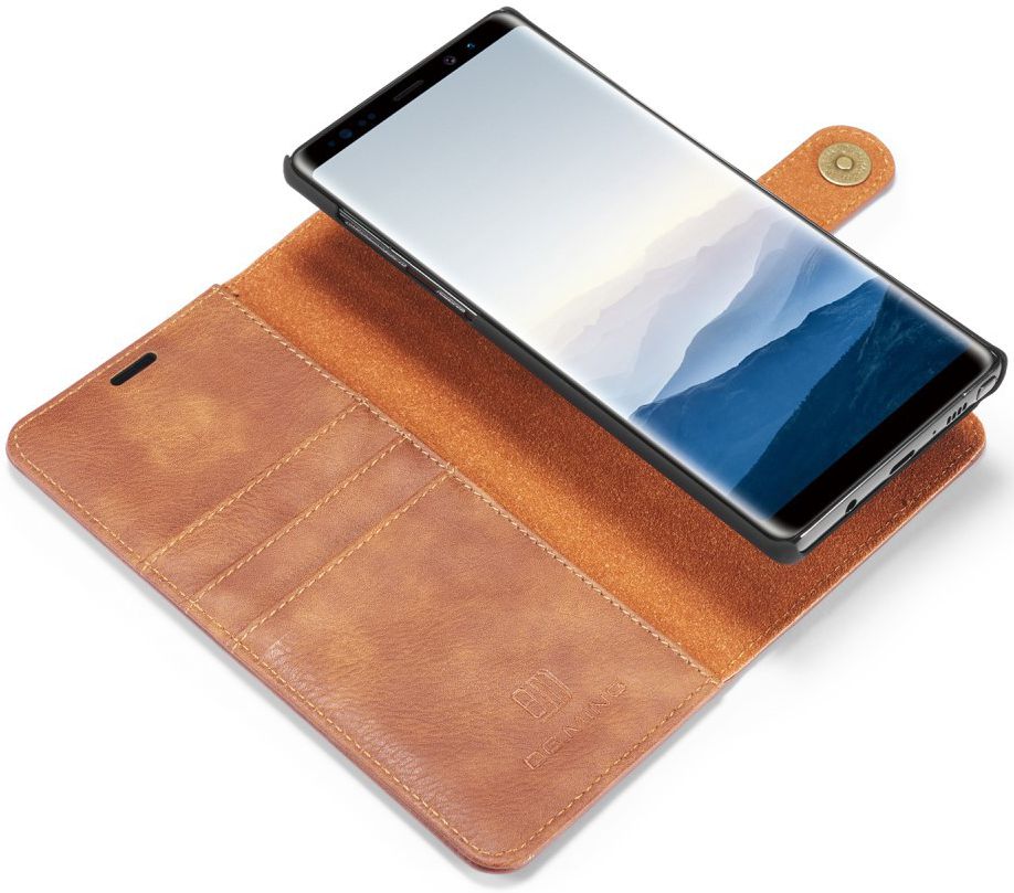 Samsung Galaxy Note 9 Echt Leren 2-in-1 Portemonnee Hoesje Bruin afbeelding 2