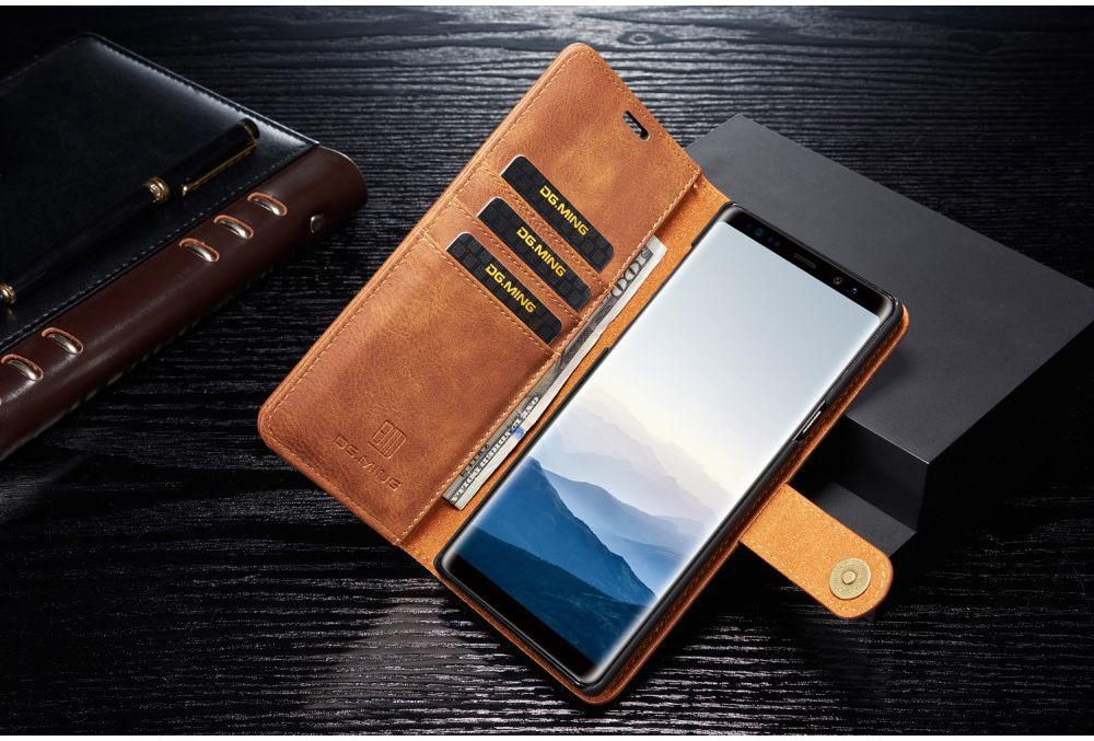 Samsung Galaxy Note 9 Echt Leren 2-in-1 Portemonnee Hoesje Bruin afbeelding 20
