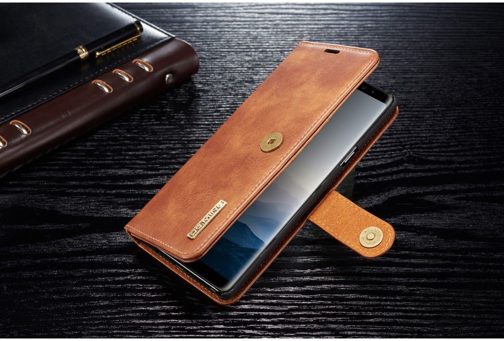 Samsung Galaxy Note 9 Echt Leren 2-in-1 Portemonnee Hoesje Bruin afbeelding 21