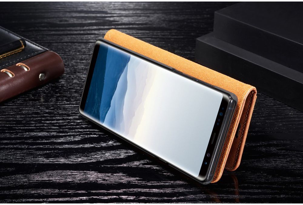 Samsung Galaxy Note 9 Echt Leren 2-in-1 Portemonnee Hoesje Bruin afbeelding 22