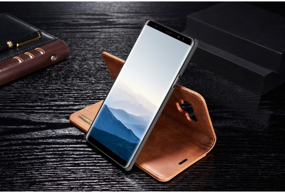 Samsung Galaxy Note 9 Echt Leren 2-in-1 Portemonnee Hoesje Bruin afbeelding 24