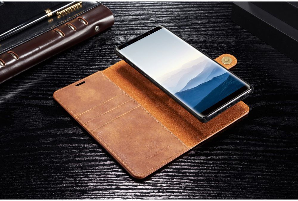 Samsung Galaxy Note 9 Echt Leren 2-in-1 Portemonnee Hoesje Bruin afbeelding 25