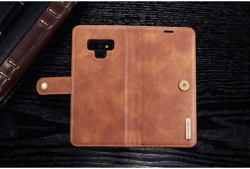 Samsung Galaxy Note 9 Echt Leren 2-in-1 Portemonnee Hoesje Bruin afbeelding 26