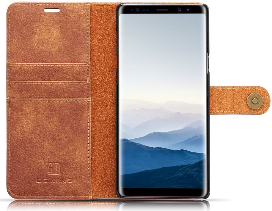 Samsung Galaxy Note 9 Echt Leren 2-in-1 Portemonnee Hoesje Bruin afbeelding 3