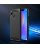 Huawei P Smart Plus Geborsteld TPU Hoesje Zwart