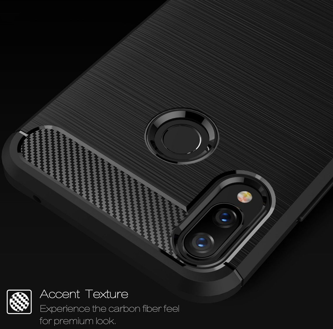 Huawei P Smart Plus Geborsteld TPU Hoesje Blauw afbeelding 8