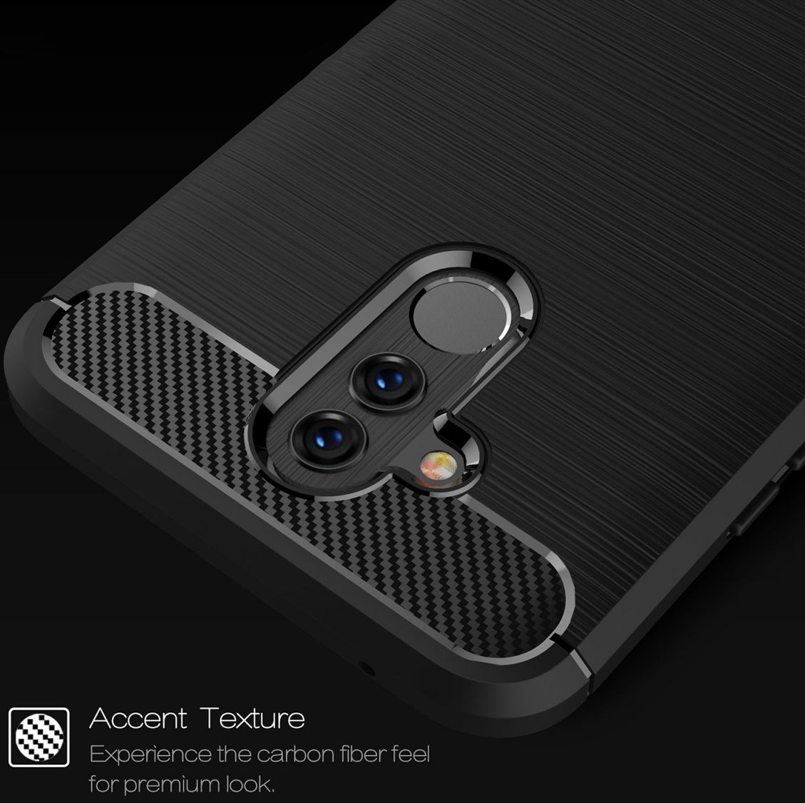 Huawei Mate 20 Lite Geborsteld TPU Hoesje Zwart afbeelding 5