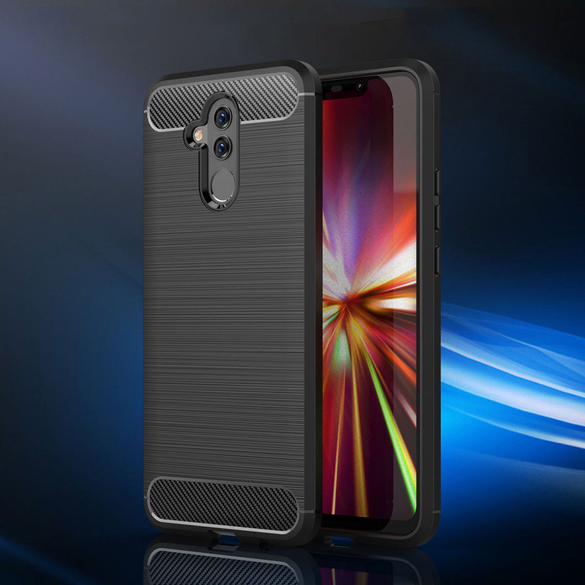 Huawei Mate 20 Lite Geborsteld TPU Hoesje Zwart afbeelding 7
