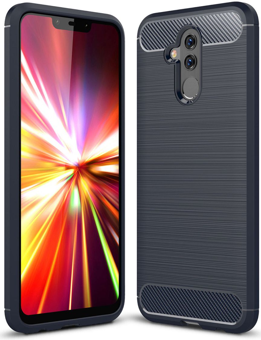 Huawei Mate 20 Lite Geborsteld TPU Hoesje Blauw afbeelding 1