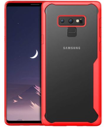 Samsung Galaxy Note 9 Transparante Armor Backcover Rood Hoesjes
