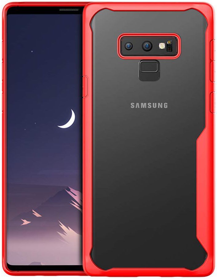 Samsung Galaxy Note 9 Transparante Armor Backcover Rood afbeelding 1