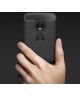 Motorola Moto G6 Play Geborsteld TPU Hoesje Zwart