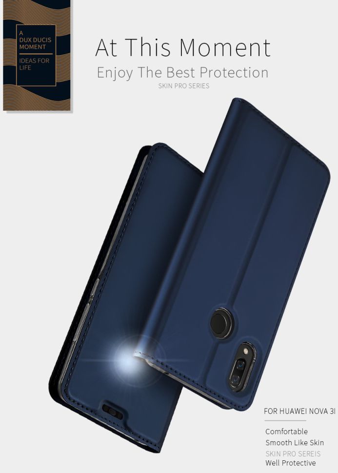 Dux Ducis Premium Book Case Huawei P Smart Plus Hoesje Blauw afbeelding 9