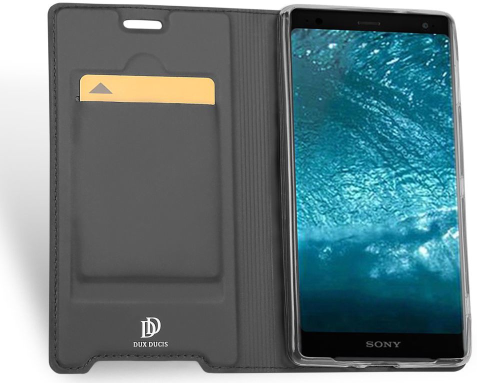 Dux Ducis Skin Pro Series Flip Hoesje Sony Xperia XZ3 Grijs afbeelding 2