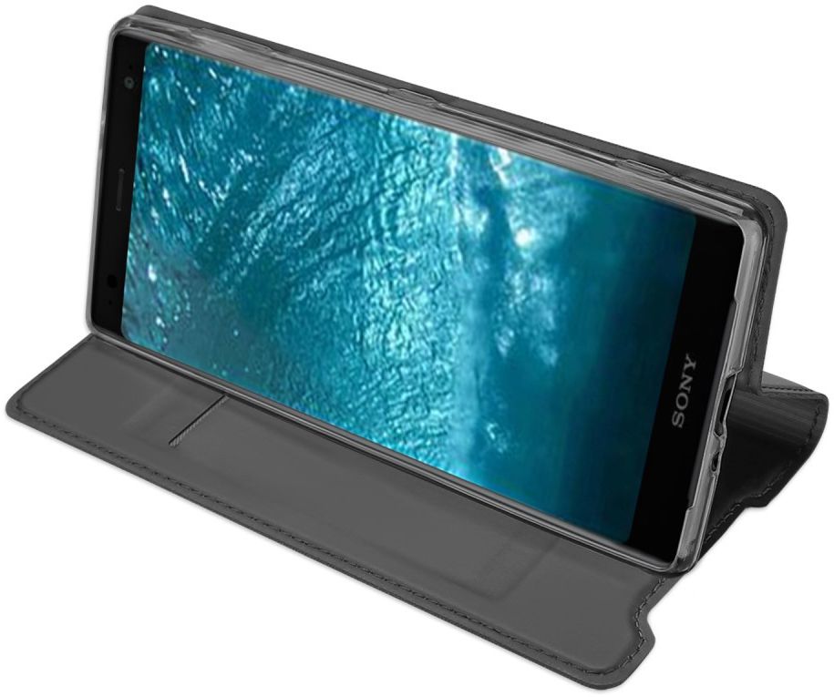 Dux Ducis Skin Pro Series Flip Hoesje Sony Xperia XZ3 Grijs afbeelding 4