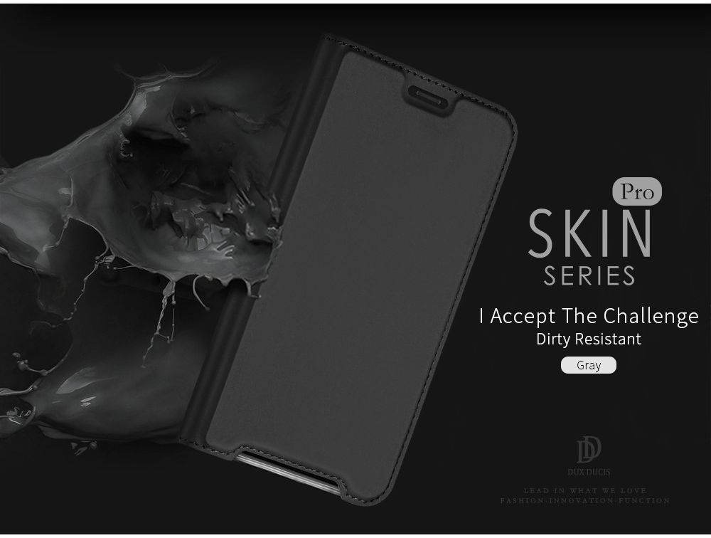 Dux Ducis Skin Pro Series Flip Hoesje Sony Xperia XZ3 Grijs afbeelding 7