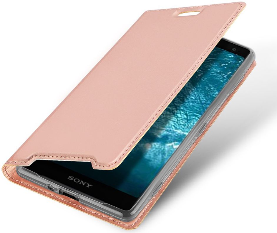 Dux Ducis Skin Pro Series Flip Hoesje Sony Xperia XZ3 Roze Goud afbeelding 1