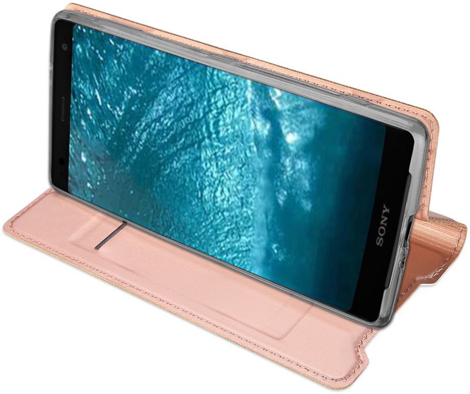 Dux Ducis Skin Pro Series Flip Hoesje Sony Xperia XZ3 Roze Goud afbeelding 4