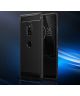 Sony Xperia XZ3 Geborsteld TPU Hoesje Zwart