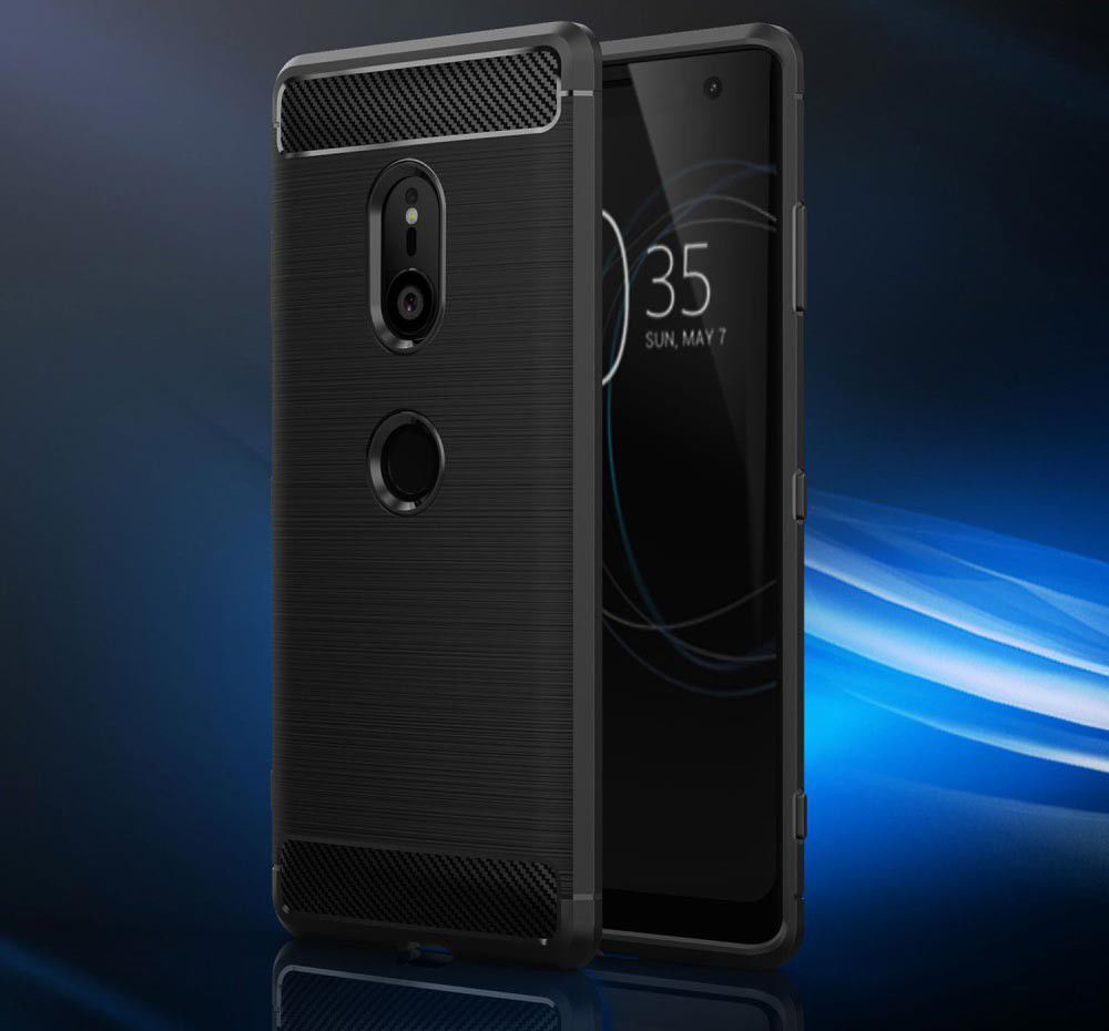 Sony Xperia XZ3 Geborsteld TPU Hoesje Zwart afbeelding 6