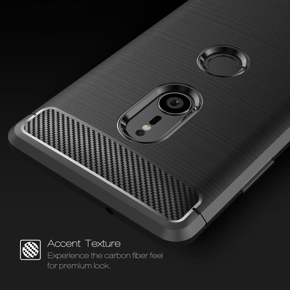 Sony Xperia XZ3 Geborsteld TPU Hoesje Zwart afbeelding 7