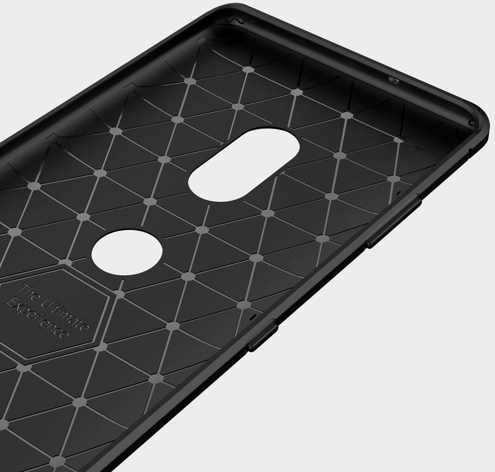 Sony Xperia XZ3 Geborsteld TPU Hoesje Zwart afbeelding 8