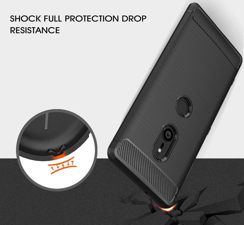 Sony Xperia XZ3 Geborsteld TPU Hoesje Blauw afbeelding 4