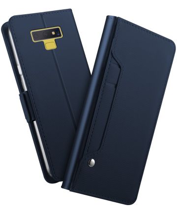 Samsung Galaxy Note 9 Book Cover met Spiegel Blauw Hoesjes