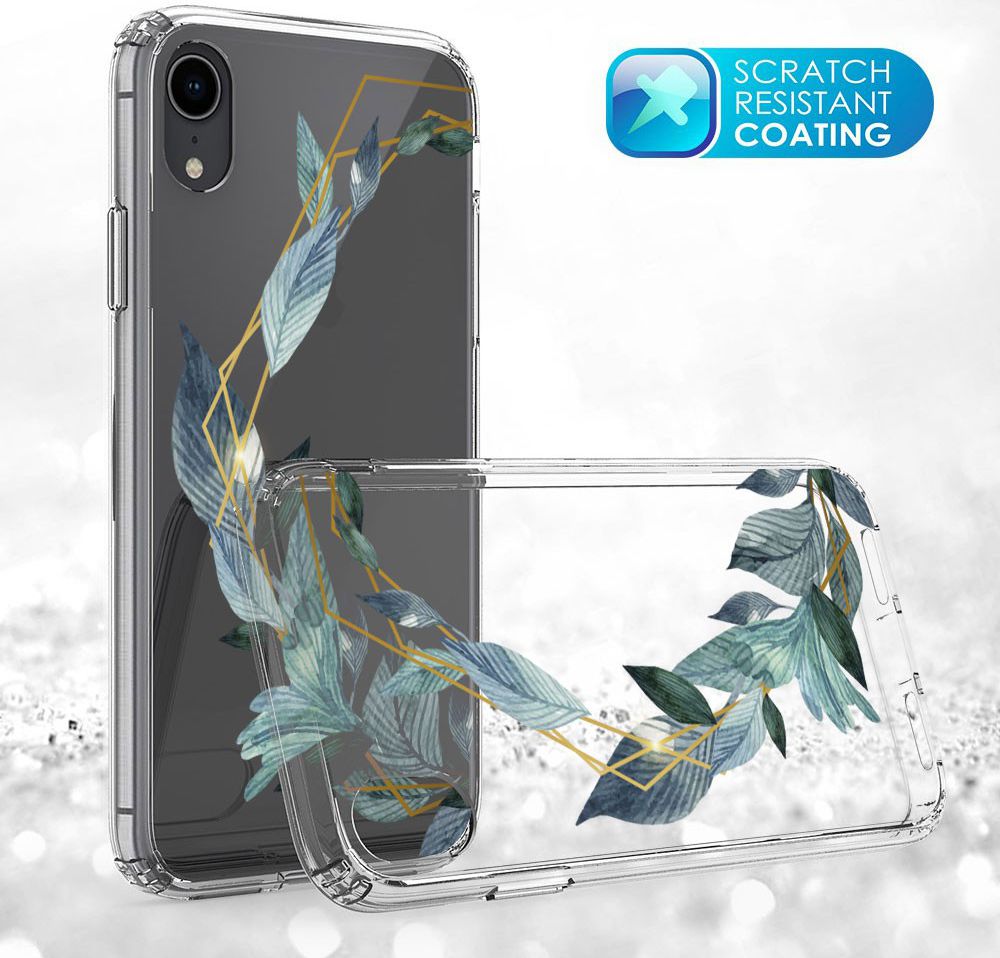 Apple iPhone XR Transparante Print Back Cover Hoesje Watercolor Flower afbeelding 8