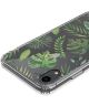 Apple iPhone XR Transparante Print Back Cover Hoesje Botanic
