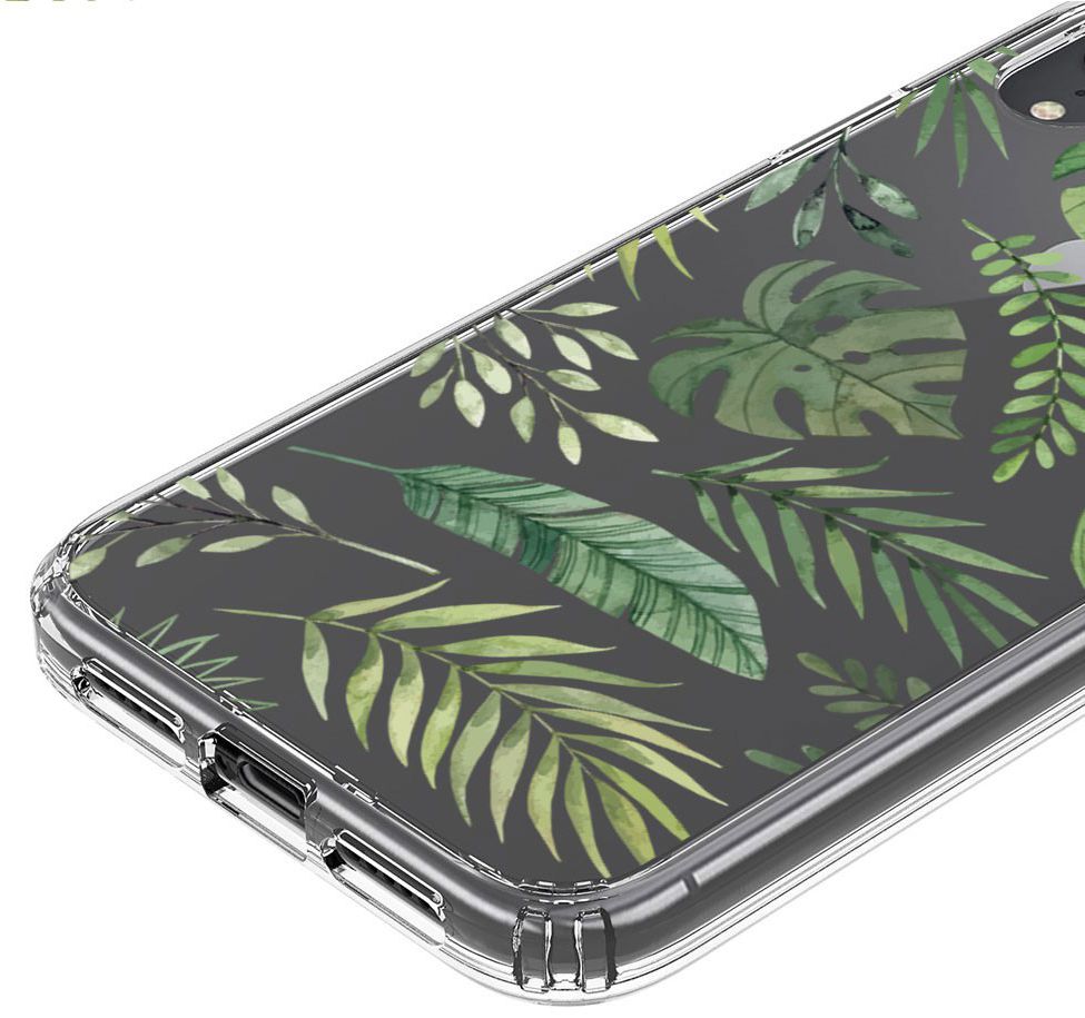 Apple iPhone XR Transparante Print Back Cover Hoesje Botanic afbeelding 7