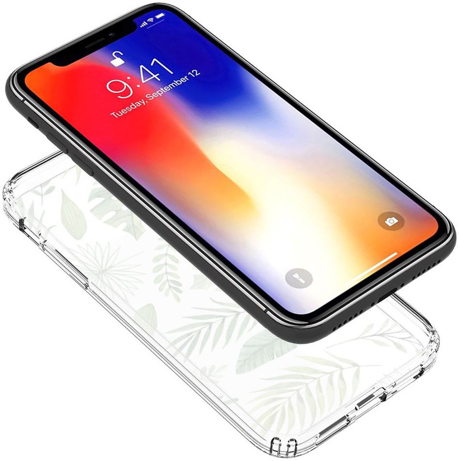 Apple iPhone XR Transparante Print Back Cover Hoesje Botanic afbeelding 9