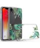 Apple iPhone XR Transparante Print Back Cover Hoesje Leafs