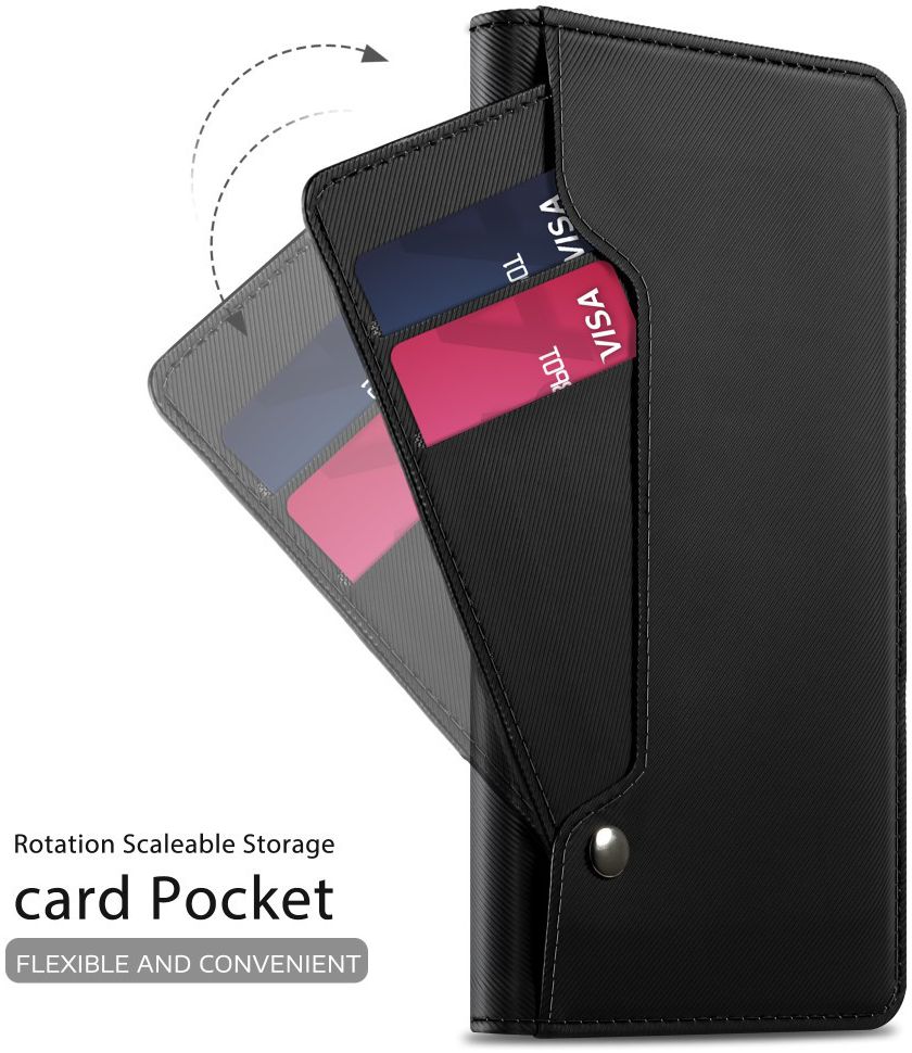 Huawei P Smart Plus Book Cover met Spiegel Zwart afbeelding 3