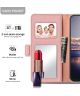 Huawei P Smart Plus Book Cover met Spiegel Roze Goud